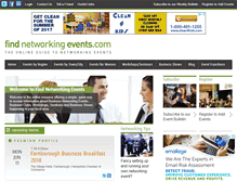 Tablet Screenshot of findnetworkingevents.com